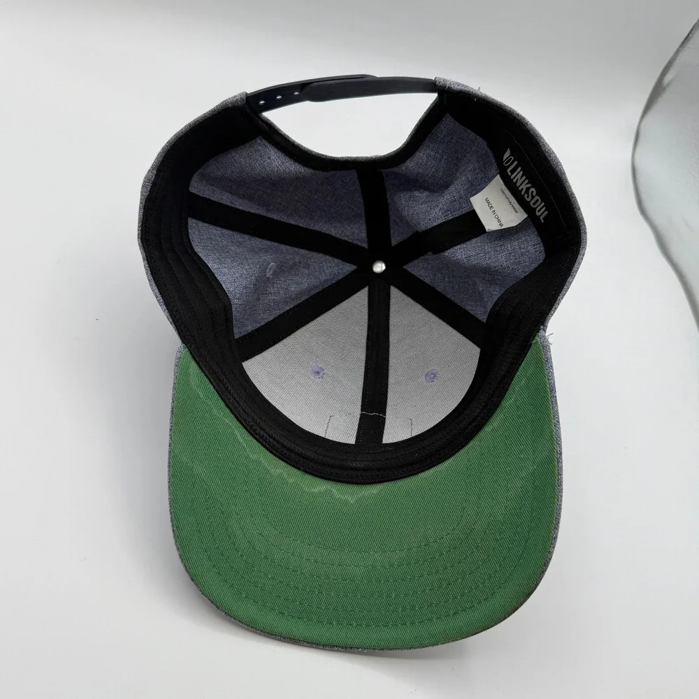 Linksoul Hat Mens One Size Gray Make Pars Not War California Snapback Golf Cap